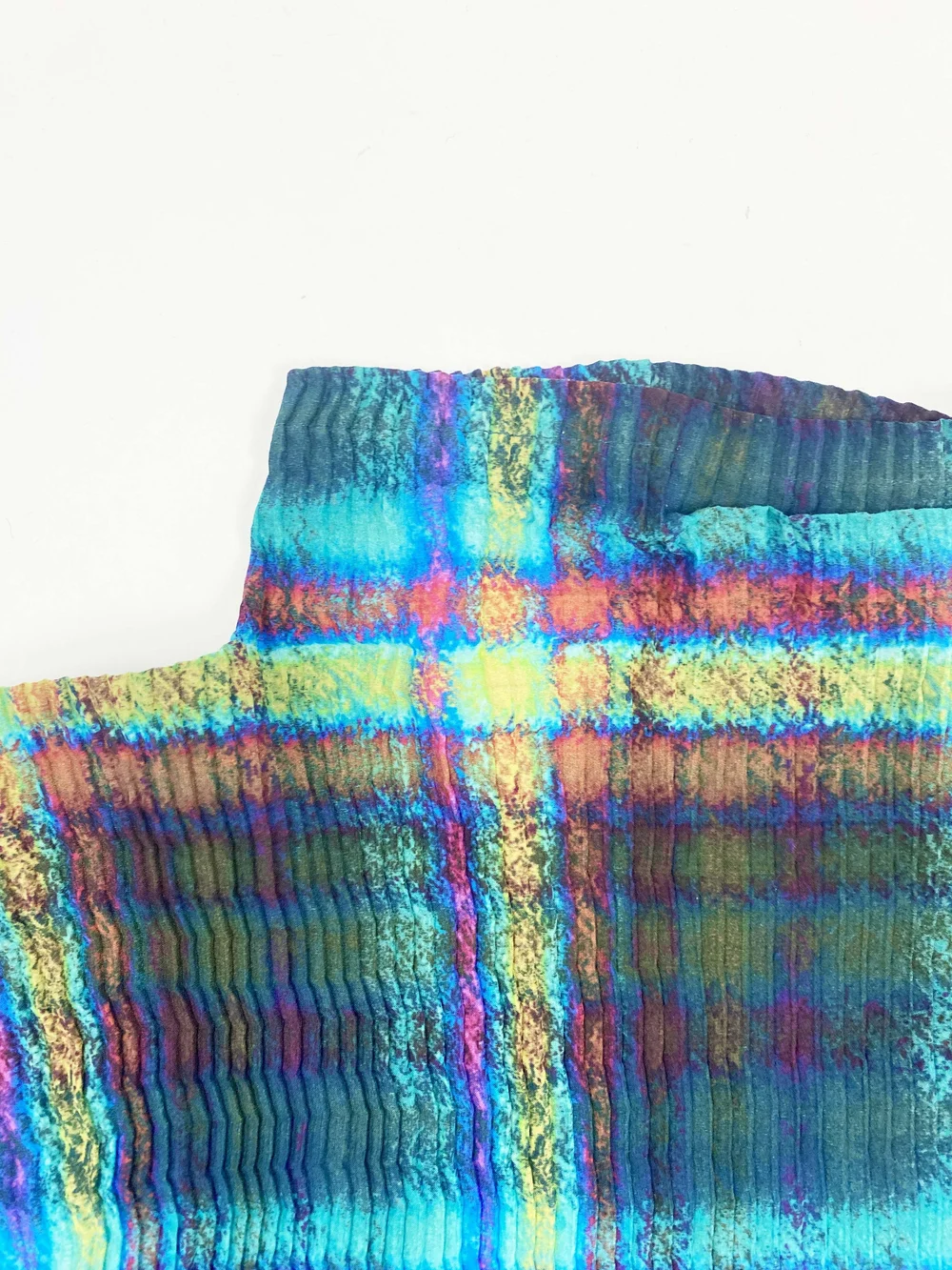 Issey Miyake 1998 plaid pleated top — JAMES VELORIA